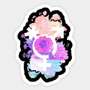 Floral Pronouns Sticker